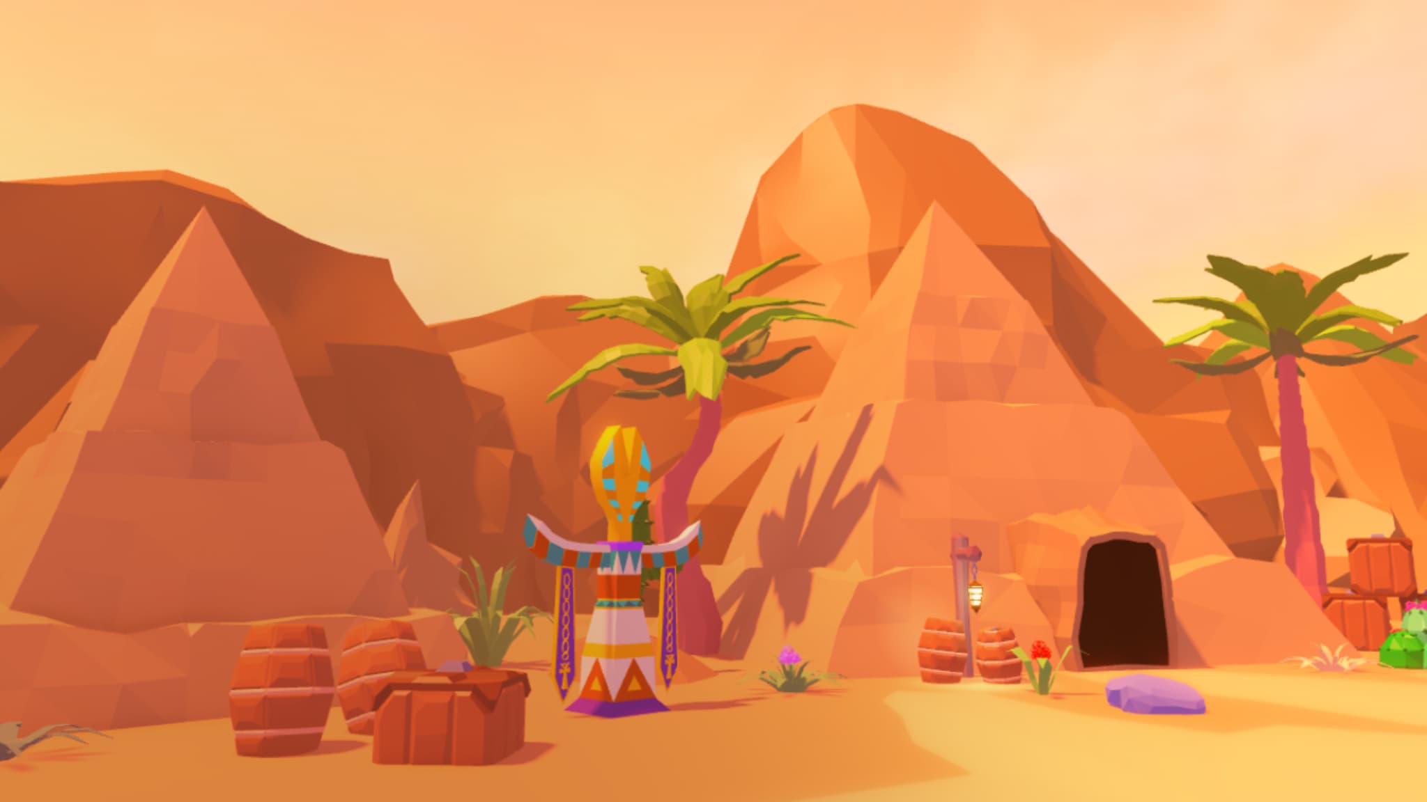 Low Poly Desert Map 🏜️