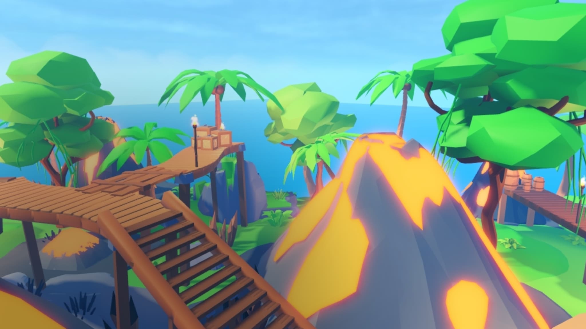 Low Poly Volcanic Island map 🌋
